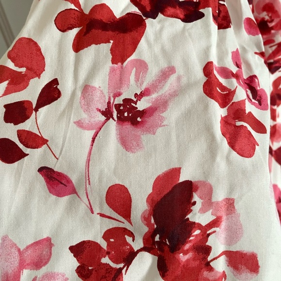 Floral Red and White Babydoll Dress size XS - Picture 2 of 6